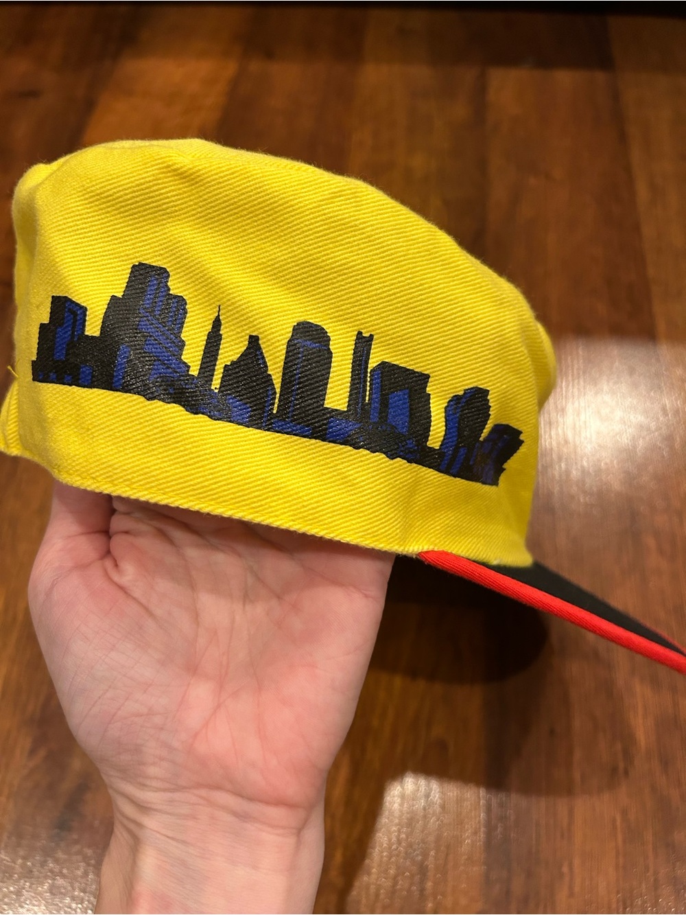 90s Vintage Disney Dick Tracy Detective Movie Promo Yellow Painters Hat Cap - Picture 4 of 6